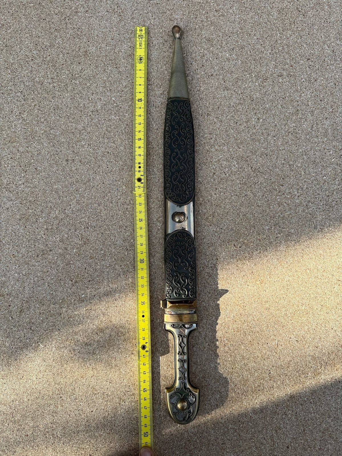 ️ Dague ancienne caucasienne Kindjal avec fourreau décoré, Collections, Enlèvement, Armée de terre, Couteau ou Poignard