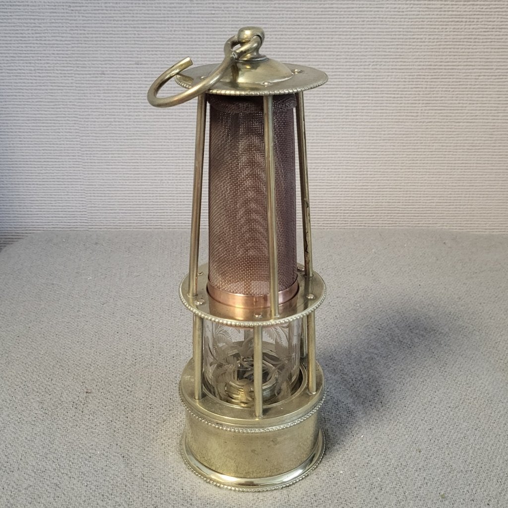 Lampe de mineur ancienne en bronze/cuivre, Enlèvement ou Envoi