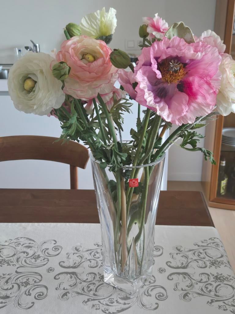 Magnifique vase en cristal design signé RCR fabriqué Italie, Enlèvement ou Envoi, Neuf, Autres couleurs, Autres matériaux
