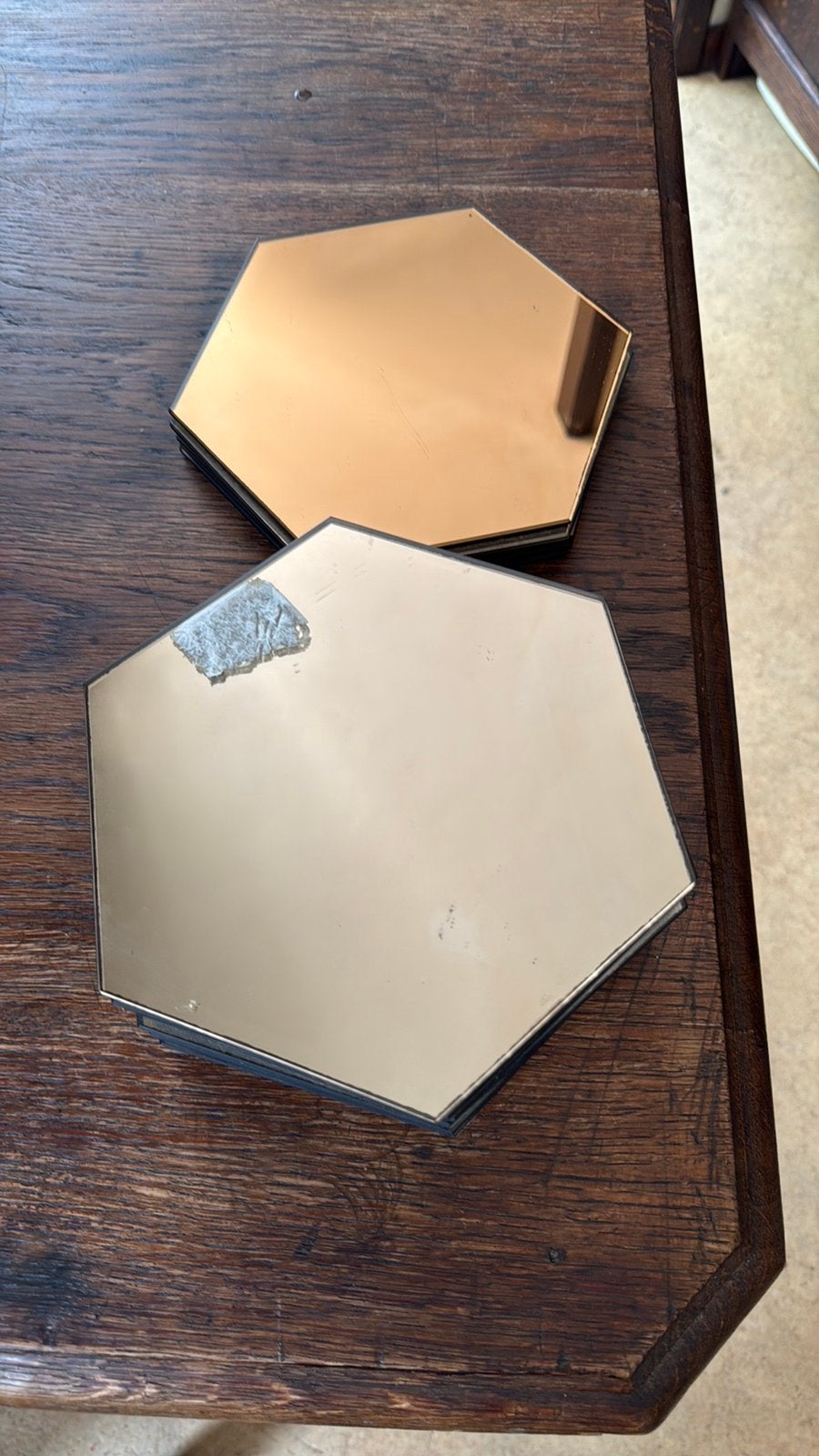 Hexagon spiegel set van 20, Enlèvement, Utilisé, Autres formes