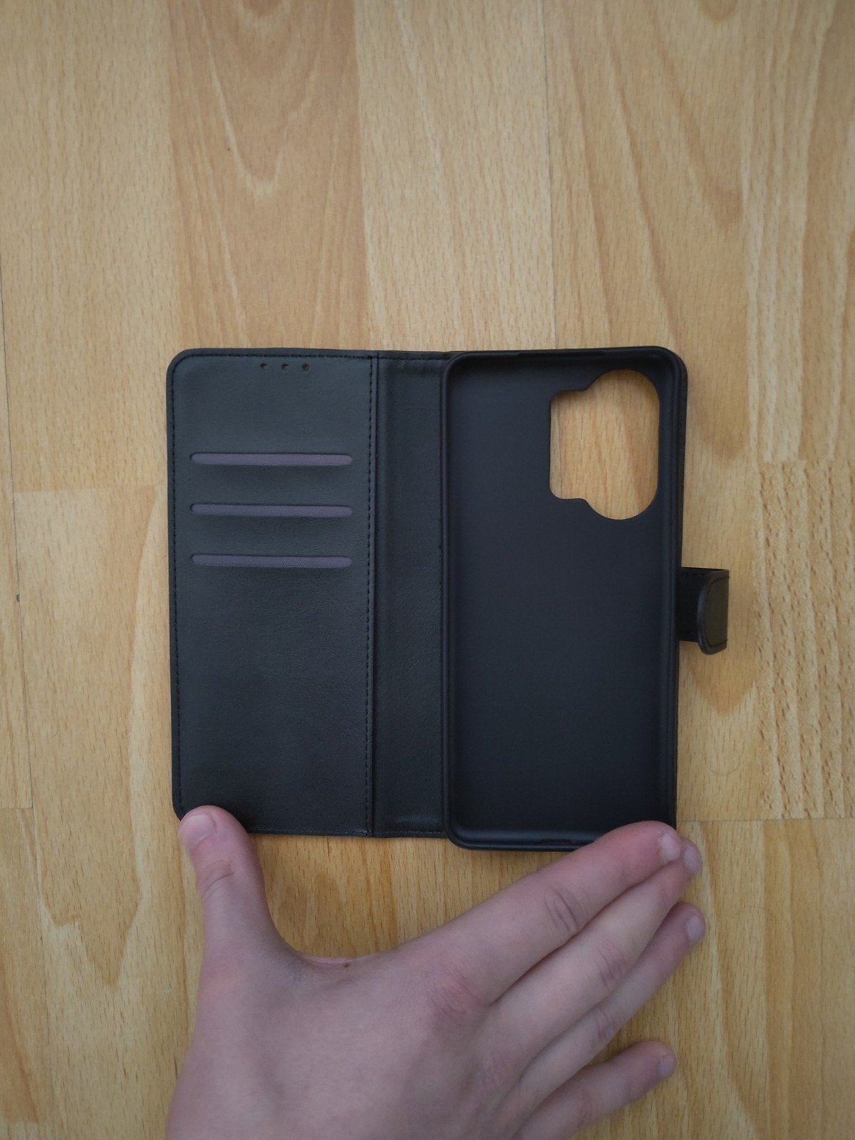 OnePlus Nord 3 Black Leather Flip Case, Telecommunicatie, Ophalen of Verzenden, Nieuw, Overige modellen, Overige typen