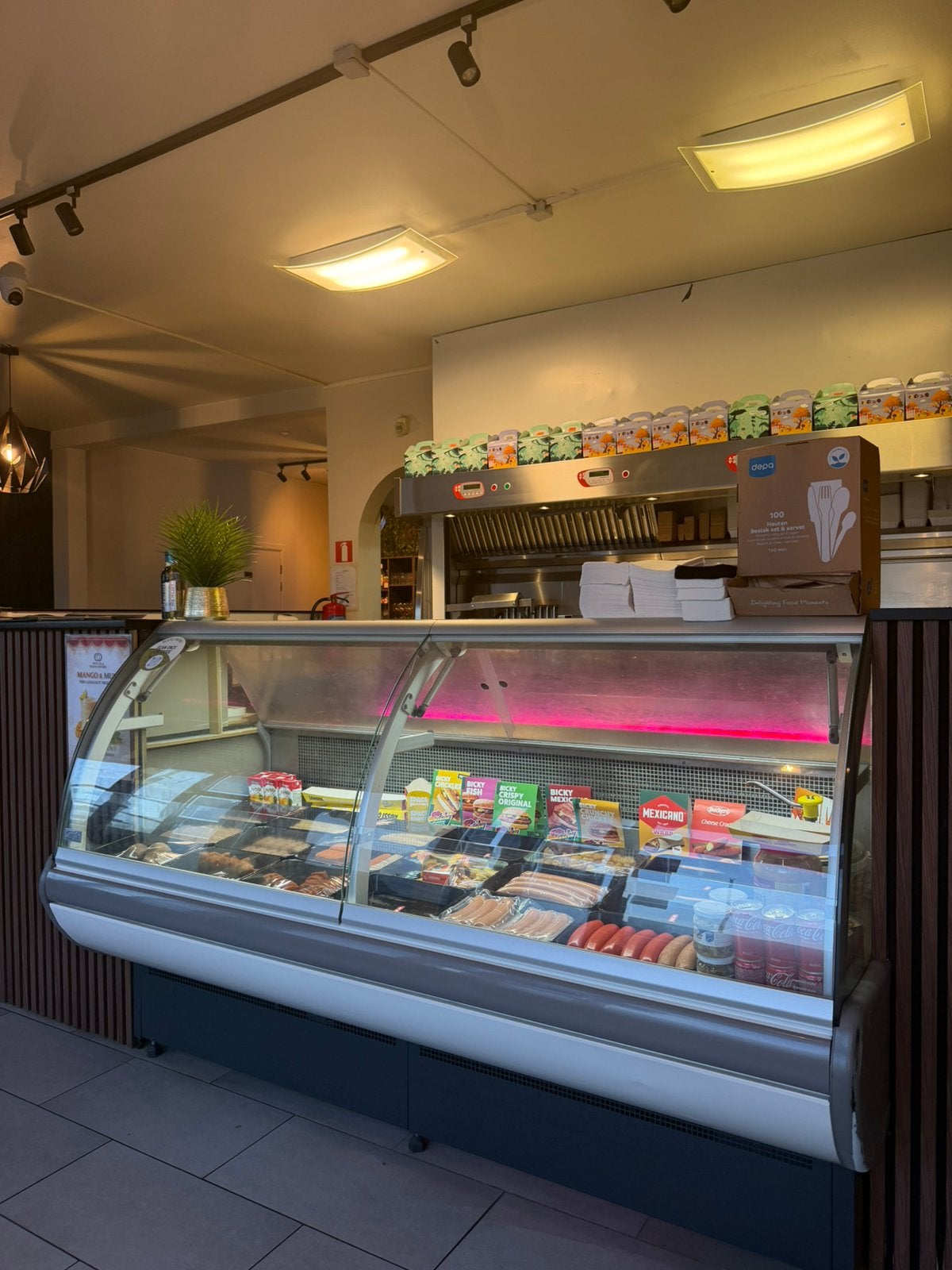 Professionele gekoelde frituurtoonbank/vitrine, Ophalen, Gebruikt, Fornuis, Frituur en Grillen