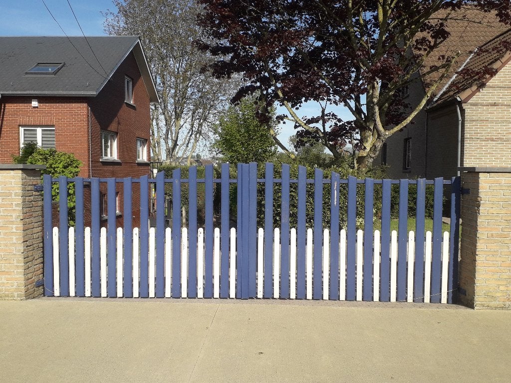 Portail robuste de L 5 m., Jardin & Terrasse, 200 cm ou plus, Portail battant, Acier, Utilisé