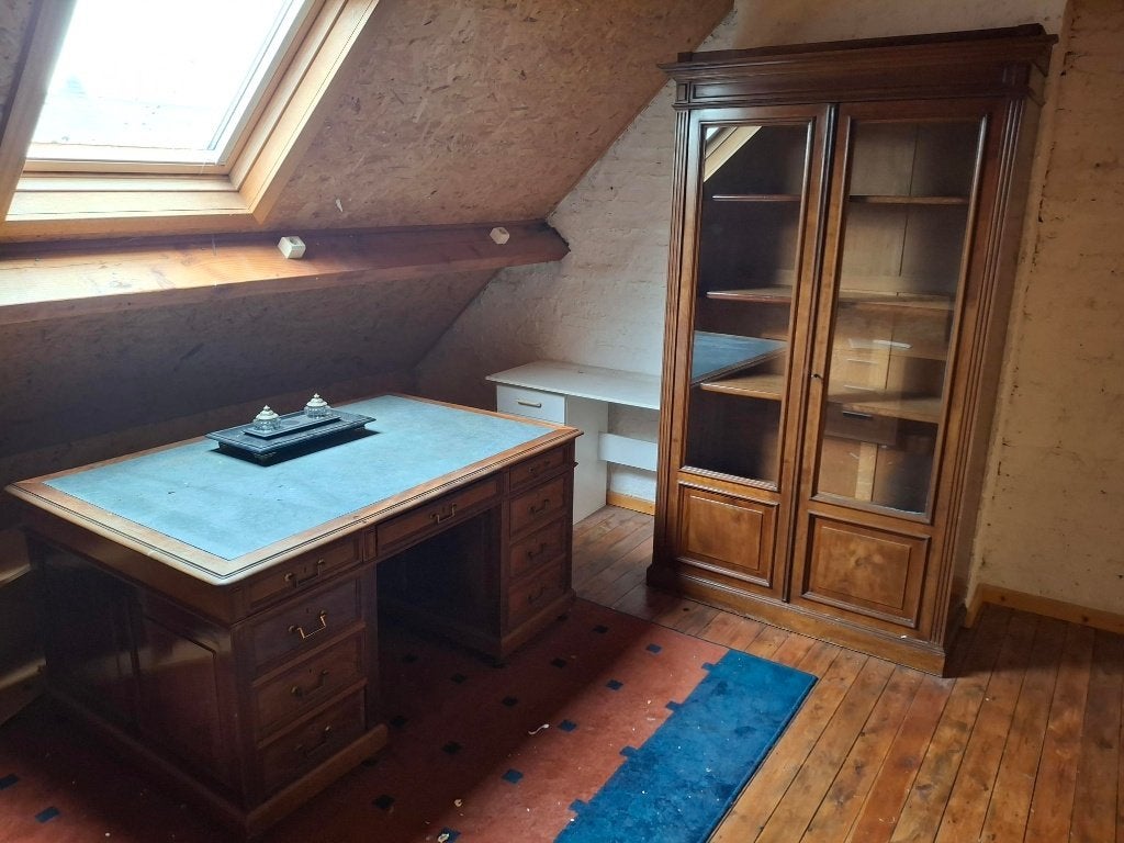 antiek bureau met boekenkast, Ophalen