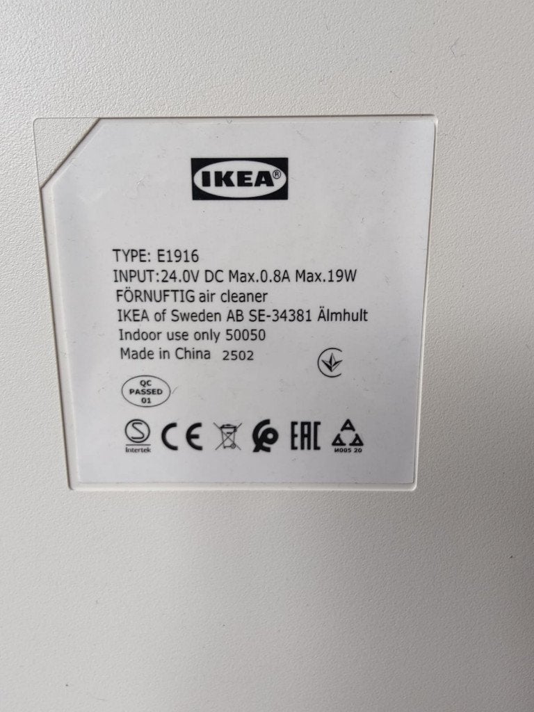 Purificateur d'air IKEA FÖRNUFTIG, Electroménager, Équipement de traitement de l'air, Enlèvement ou Envoi, Comme neuf, Purificateur d'air