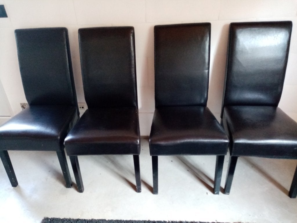 4 eetkamerstoelen, Ophalen, Gebruikt