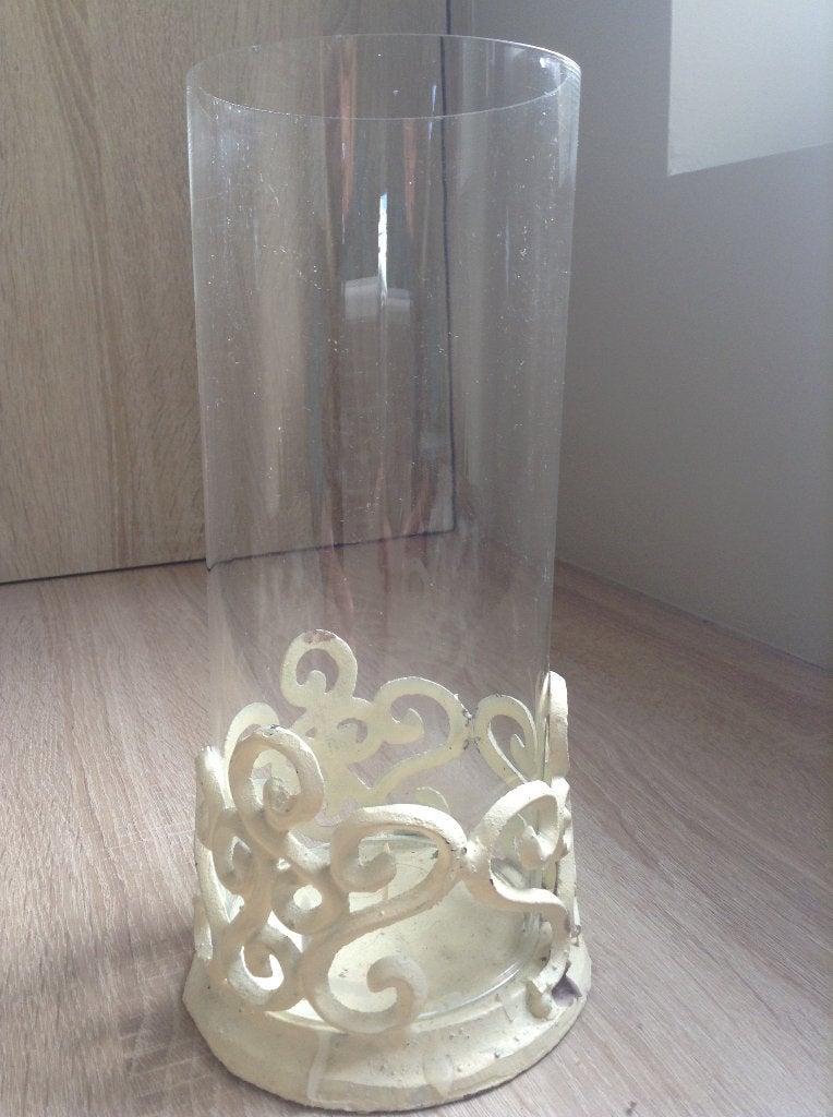 Landelijk windlicht, Windlicht, Gebruikt, 26 cm, Ophalen of Verzenden