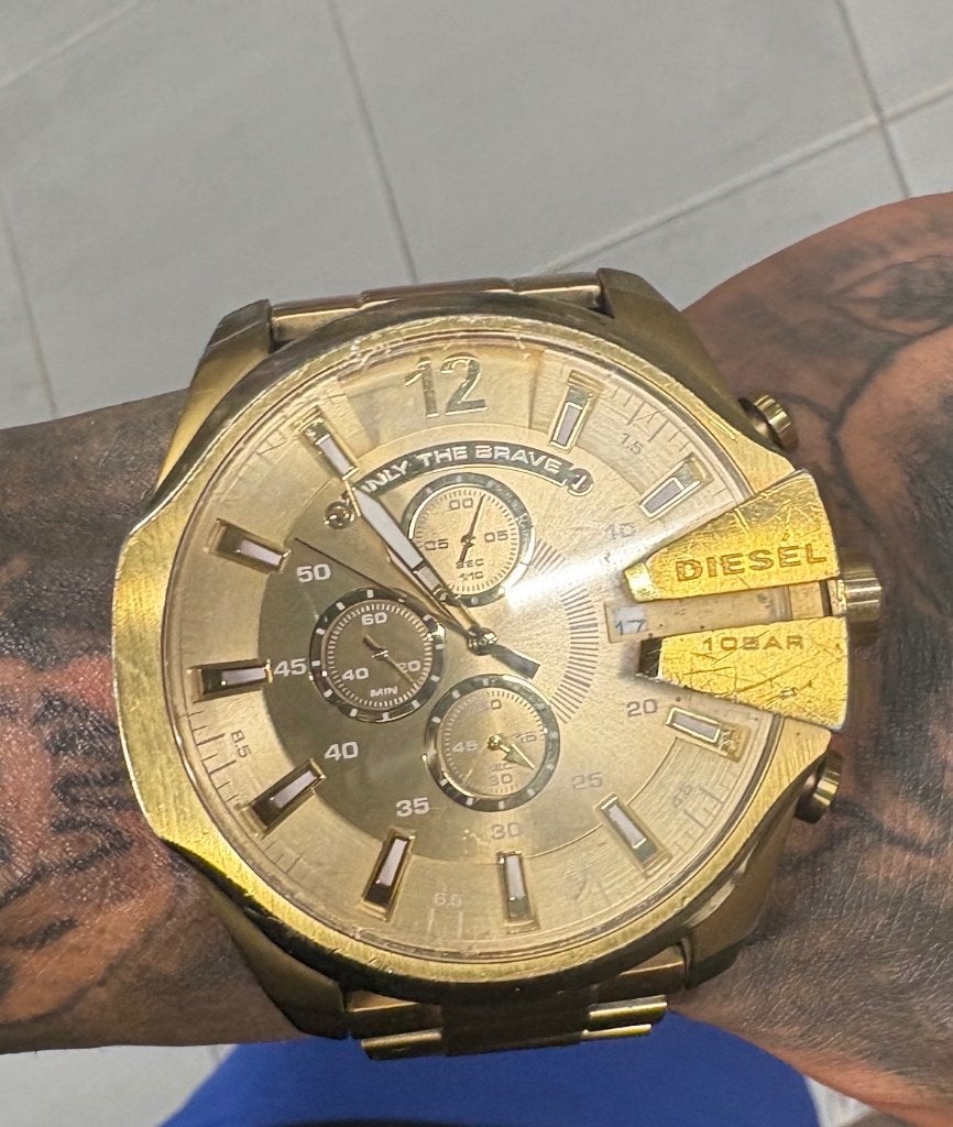 horloge diesel, Bijoux, Sacs & Beauté, Montres | Hommes, Montre-bracelet, Autres marques, Or, Enlèvement