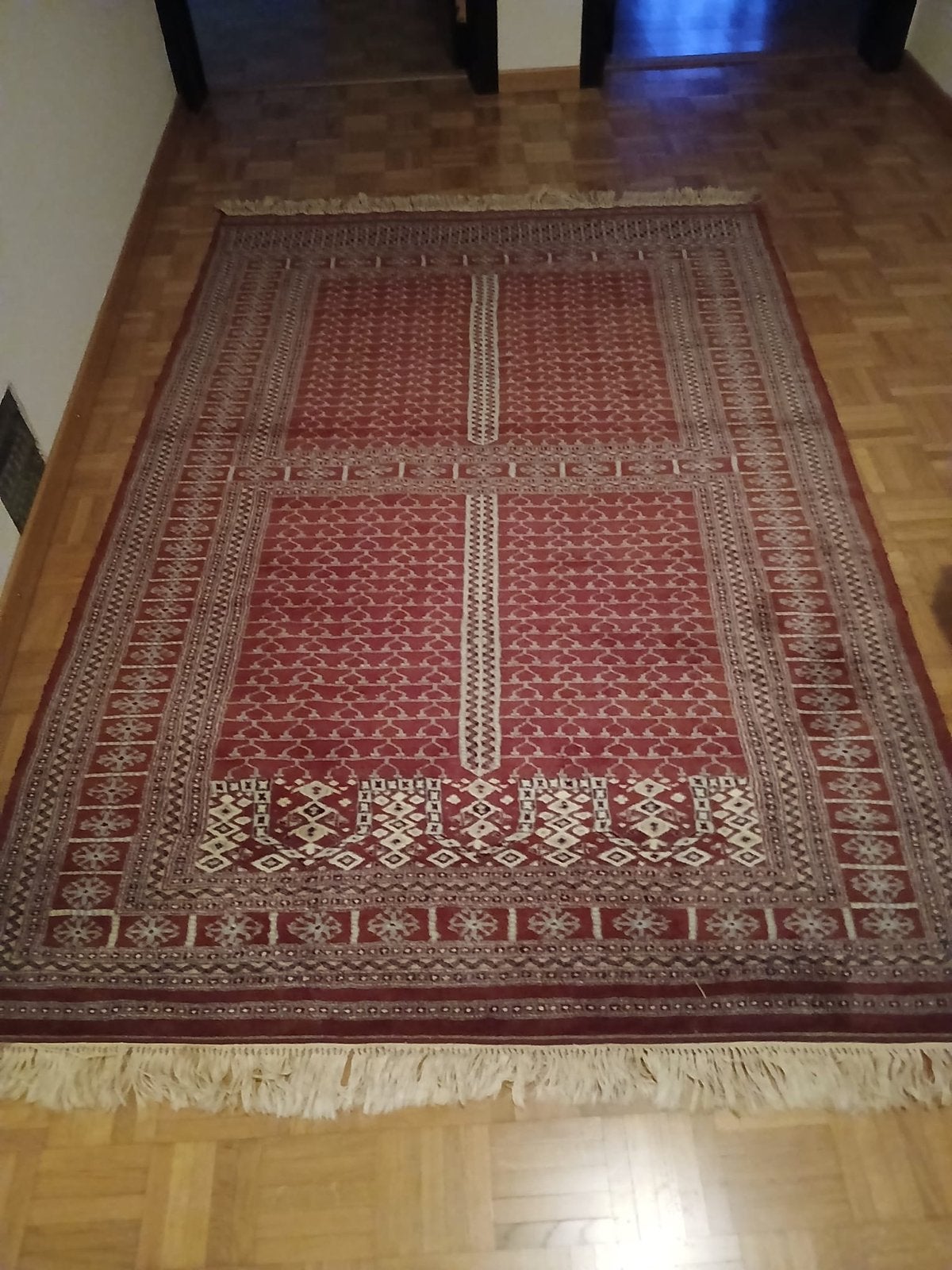 Handgeknoopt Perzisch tapijt 1m25x2m, nooit gebruikt, Ophalen, Bruin