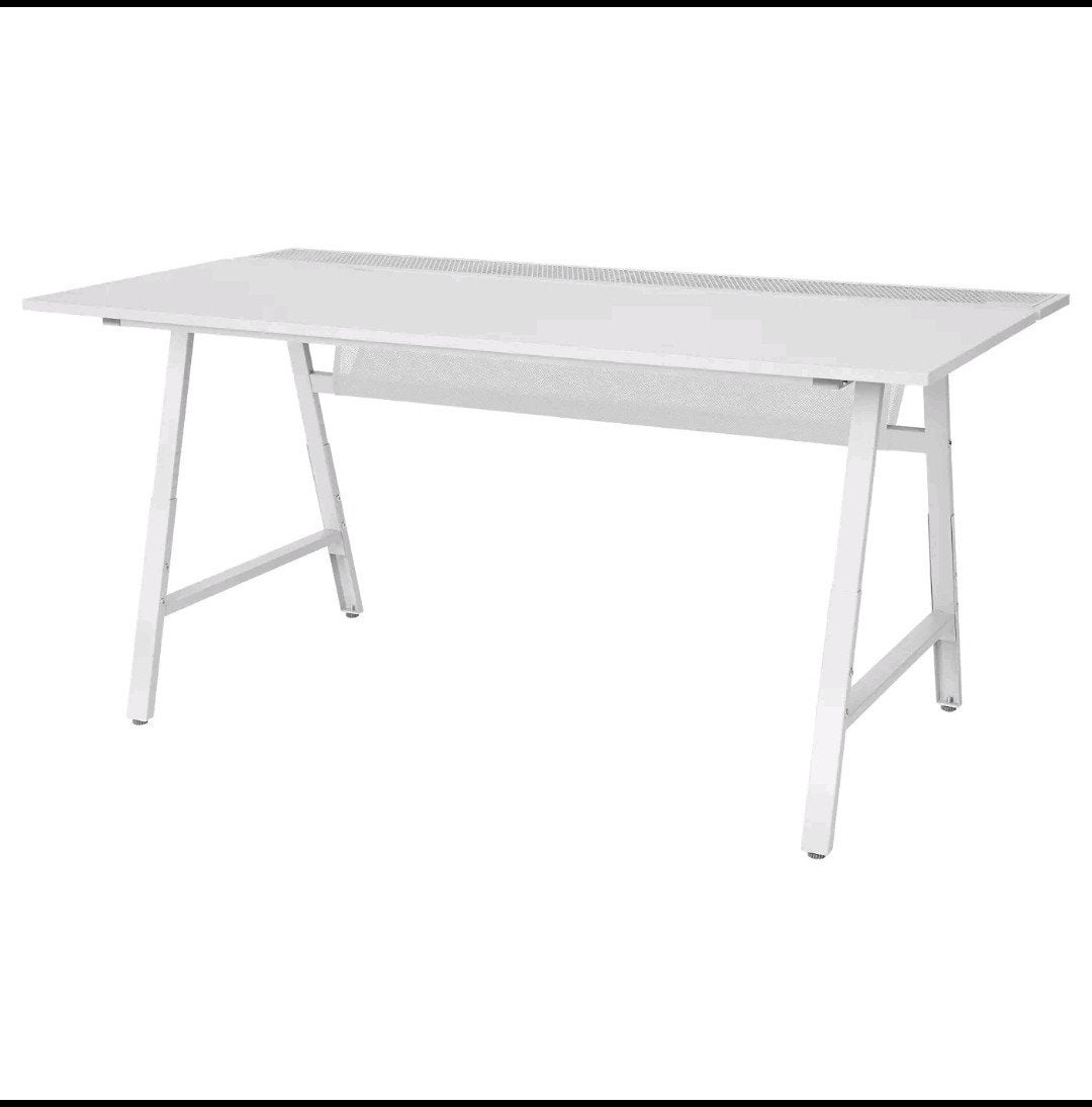 IKEA UTESPELARE gamingbureau lichtgrijs – 160 x 80 cm, Huis en Inrichting, Ophalen, IKEA, Grijs, Gamingbureau