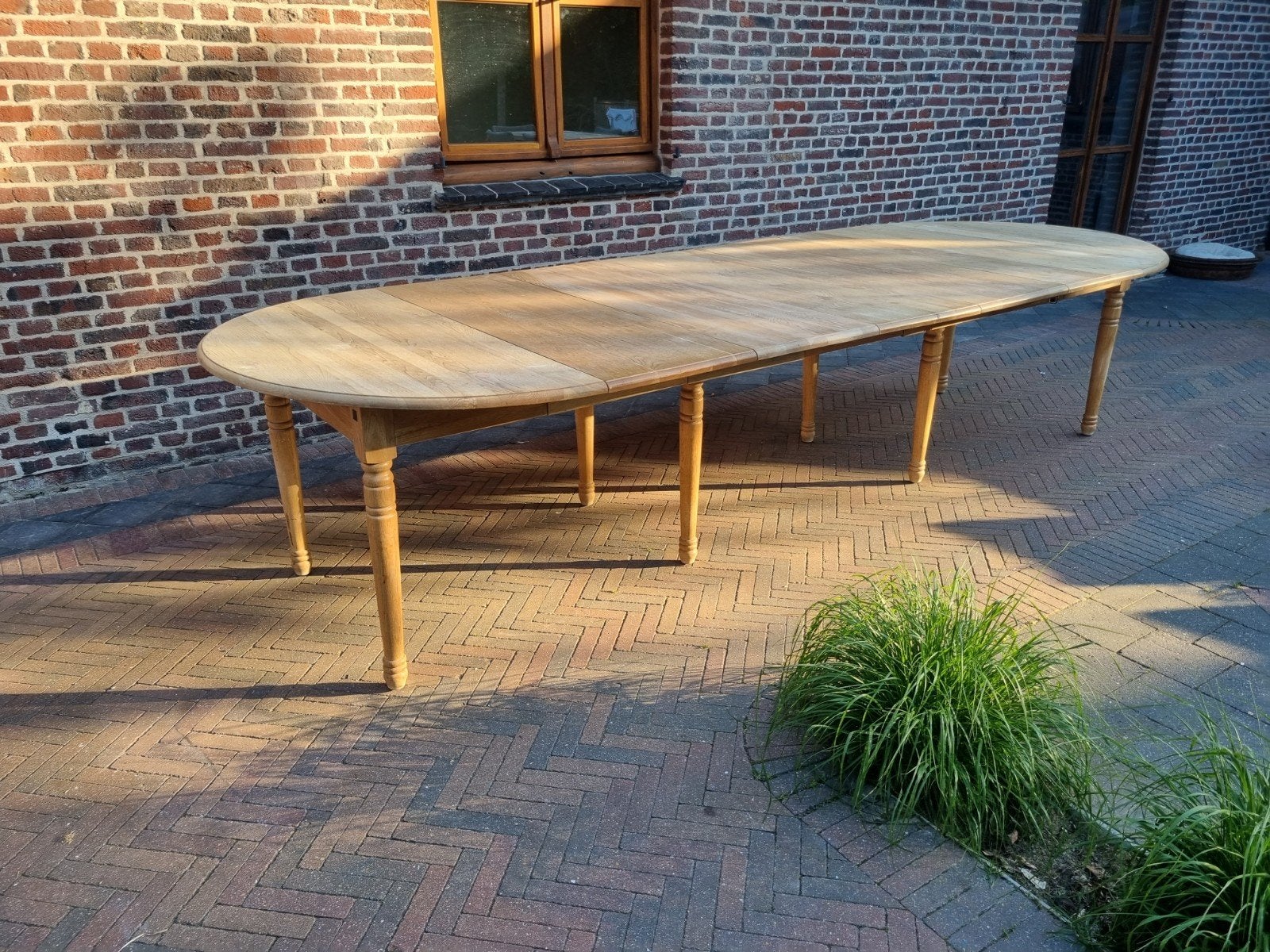 Table à manger extensible en chêne LIVRAISON GRATUITE, Pr, Comme neuf, Chêne, Ovale