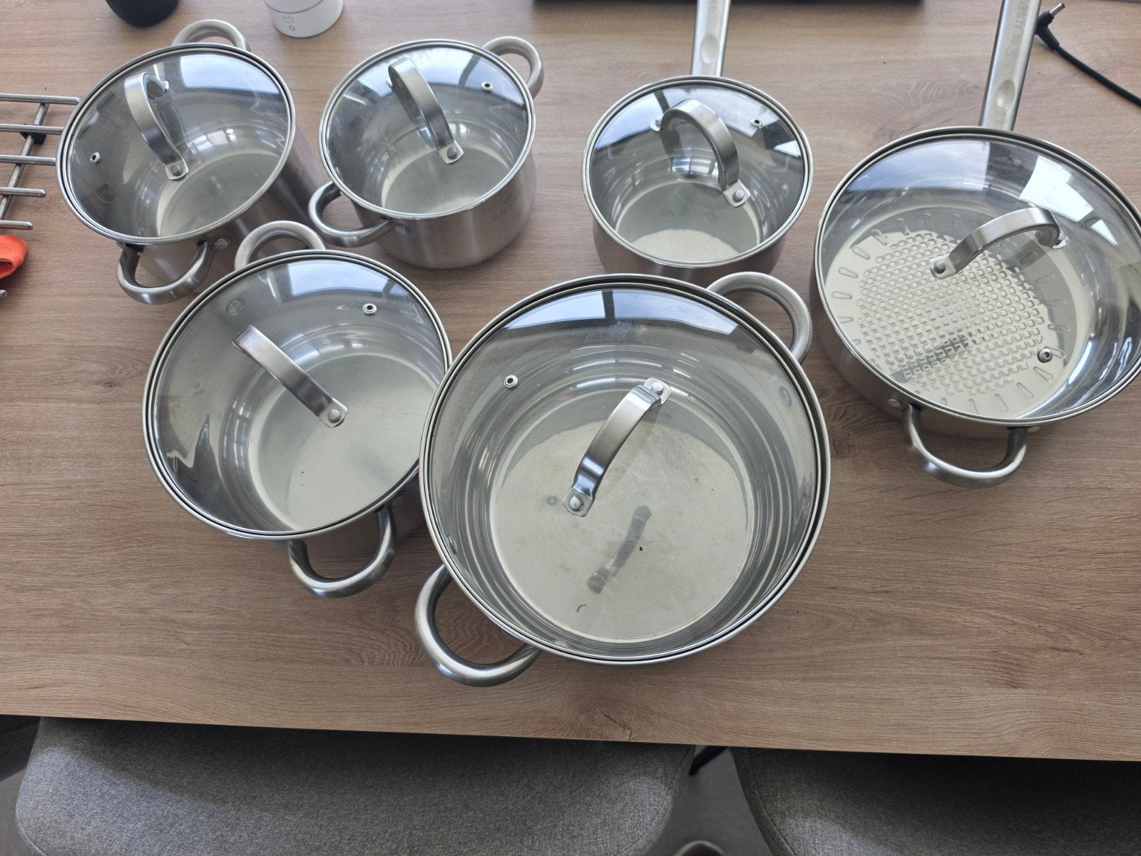pottenset, Geschikt voor inductie, Ophalen, Gebruikt, Pannenset