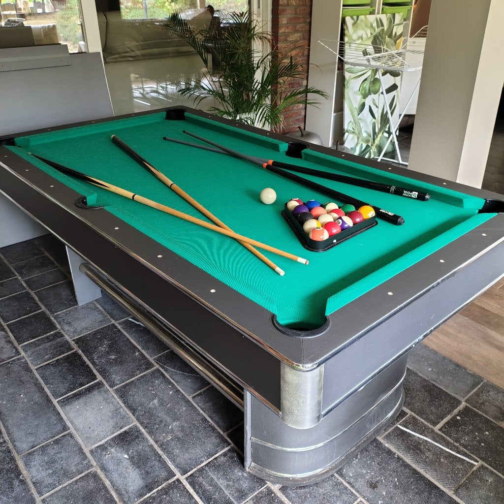 Pooltafel / biljarttafel 205 x 115 cm met afdekplaat, Ophalen, Gebruikt, Biljarttafel