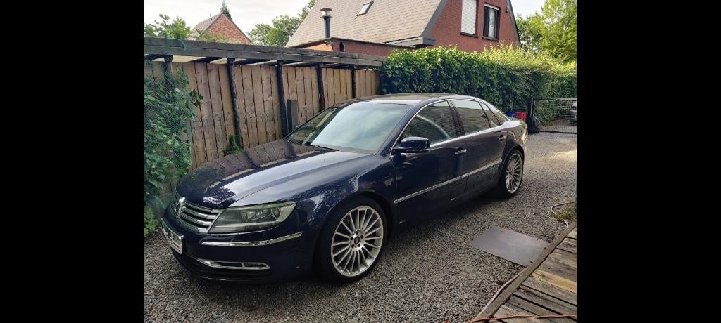 Volkswagen Phaeton, Auto's, Automaat, Blauw, Leder, Particulier