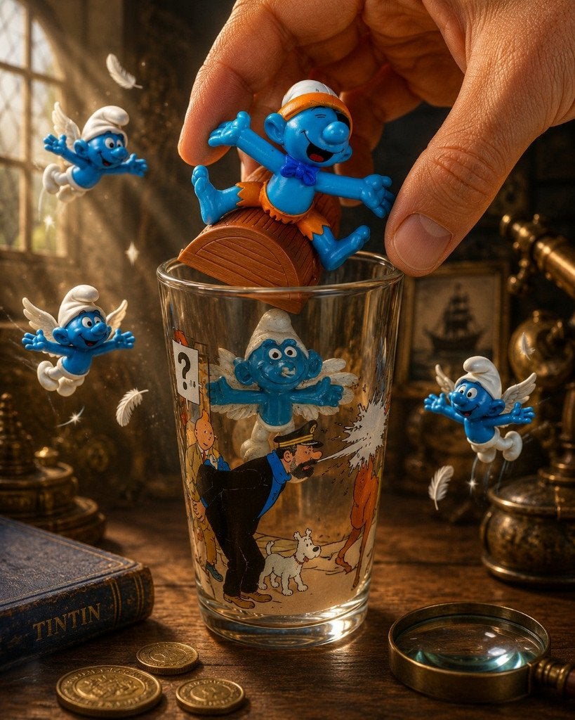 352) Vliegende smurf-- Flying Angel Smurf ( Bully ), Collections, Schtroumpfs, Enlèvement ou Envoi