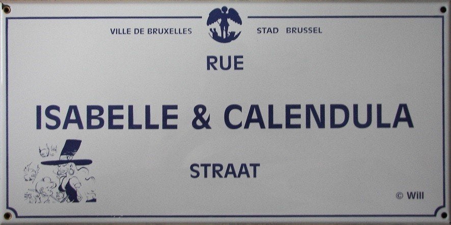 Straatnaambord / Plaque de Rue - Isabelle & Calendula, Enlèvement