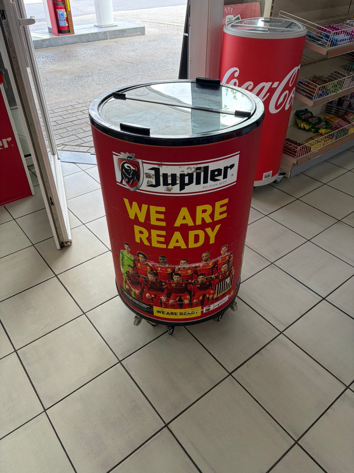 Frigo Jupiler, Enlèvement, Utilisé