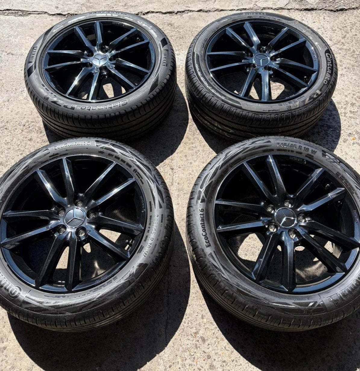Jantes noires Mercedes Vito 18 pouces avec pneus TPMS, Autos : Pièces & Accessoires, Pneus & Jantes, Pneus et Jantes, Pneus été
