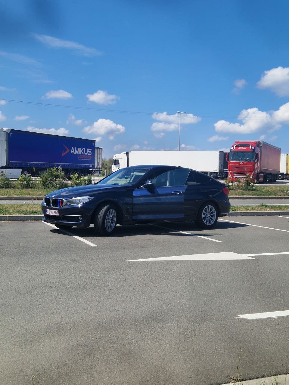 BMW 3-GT, Auto's, Automaat, 4 deurs, Stof, Blauw
