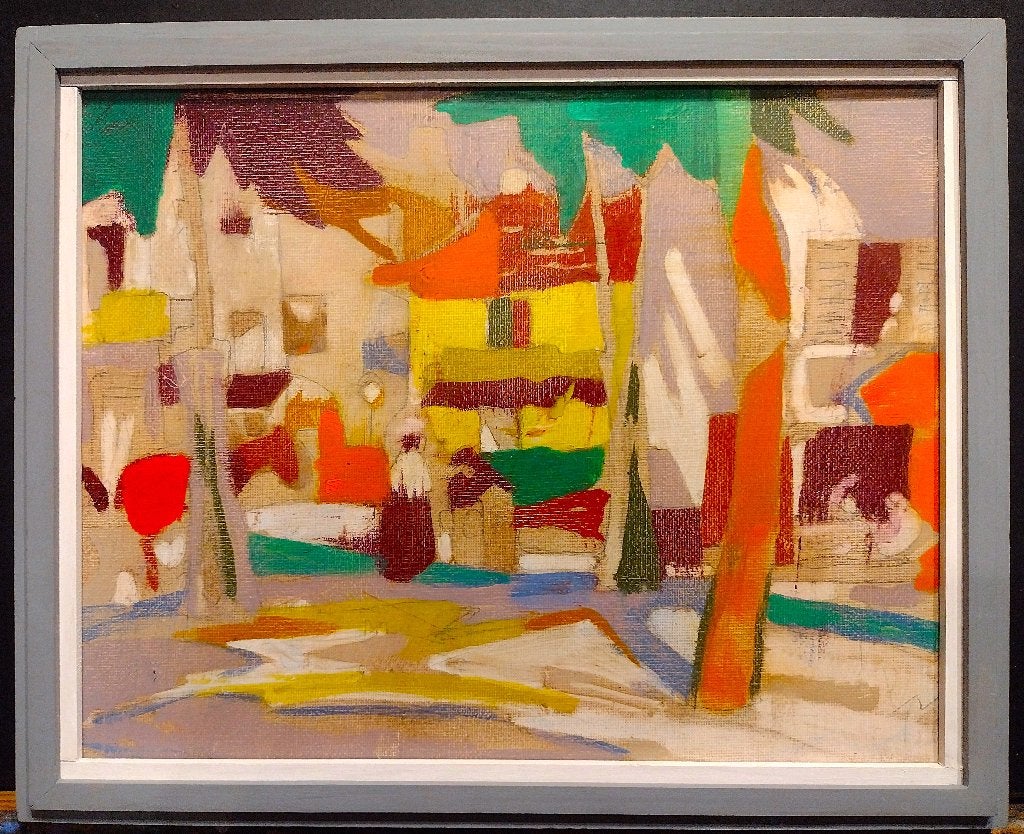 klein schilderij, Ophalen of Verzenden, Textiel, Olieverf