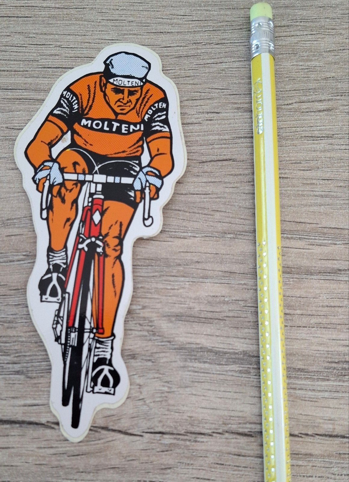 autocollant amusant vintage de l'équipe cycliste Molteni, Enlèvement ou Envoi, Comme neuf, Sport