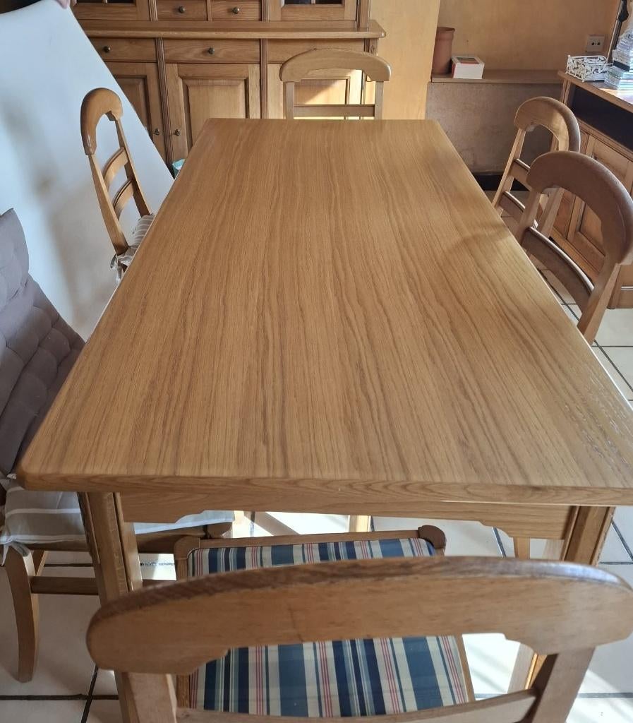 salle a manger, Enlèvement, Comme neuf, Rustique, 4 à 6 chaises