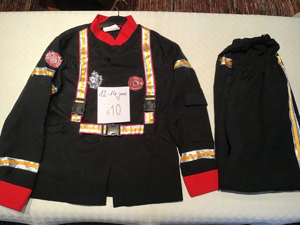 carnaval kostuum "brandweerman" voor kind 12-14 jaar, Ophalen of Verzenden