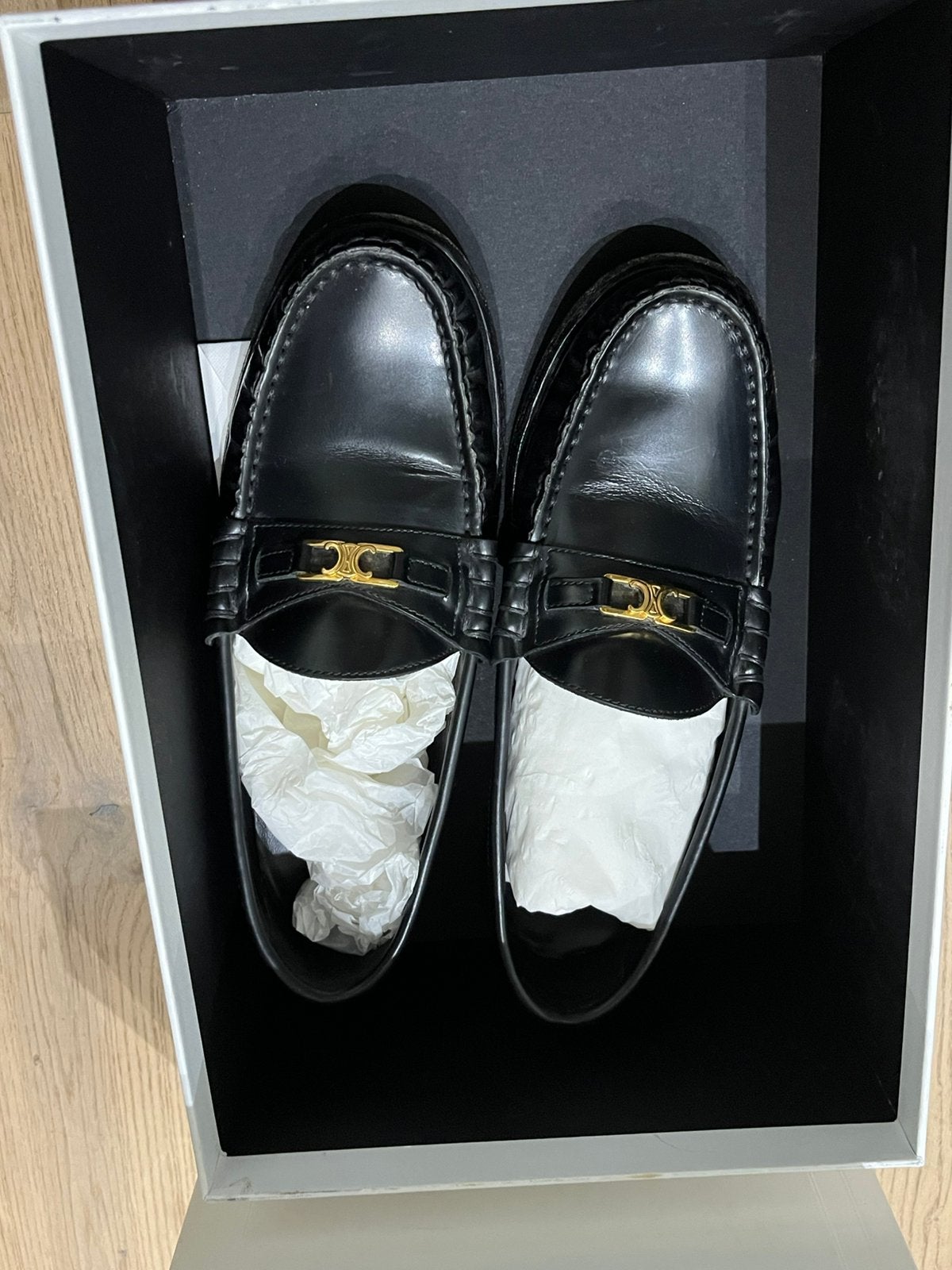 Mocassins Céline, Zwart, Ophalen of Verzenden, Werkschoenen, Gedragen