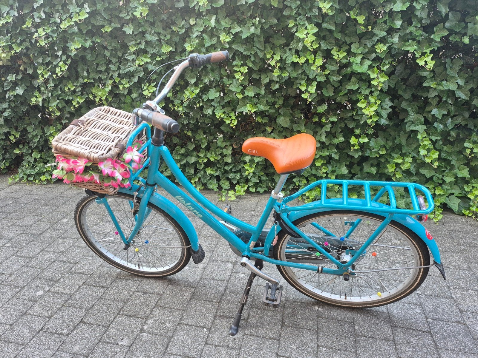 Fiets meisjes 24 inch Volare blauw met mandje, Fietsen en Brommers, Ophalen, 24 inch, Velgrem, Versnellingen