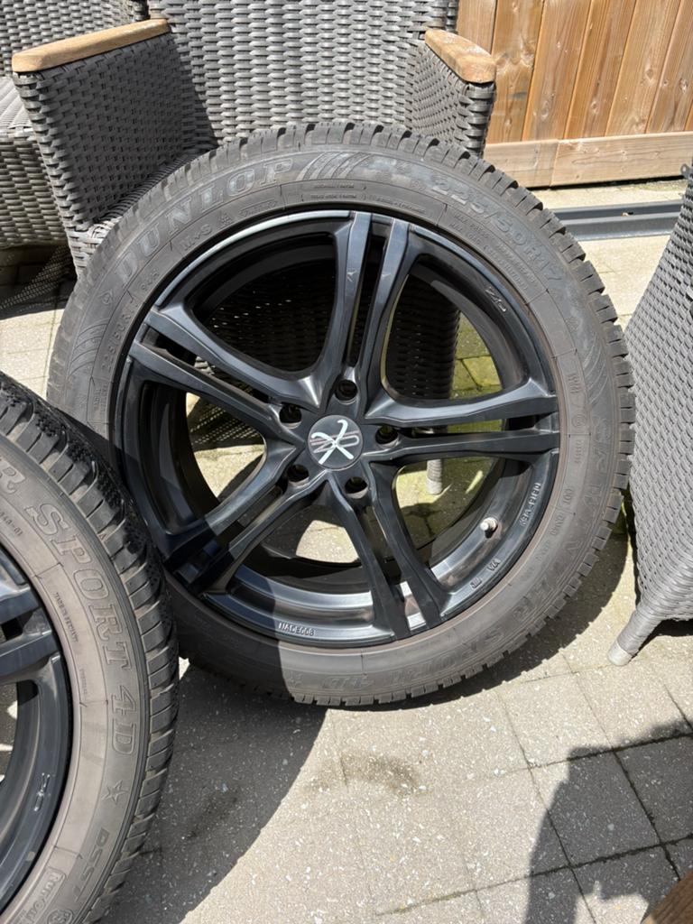 Set winter banden, Auto-onderdelen, Banden en Velgen, Ophalen, Banden en Velgen, 17 inch, Winterbanden