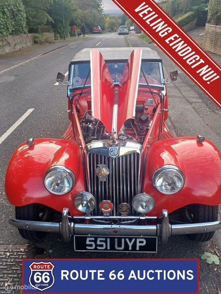 MG TF Midget | 1954 | Route 66 Auctions, Zwart, Bedrijf, Handgeschakeld, Overige carrosserie
