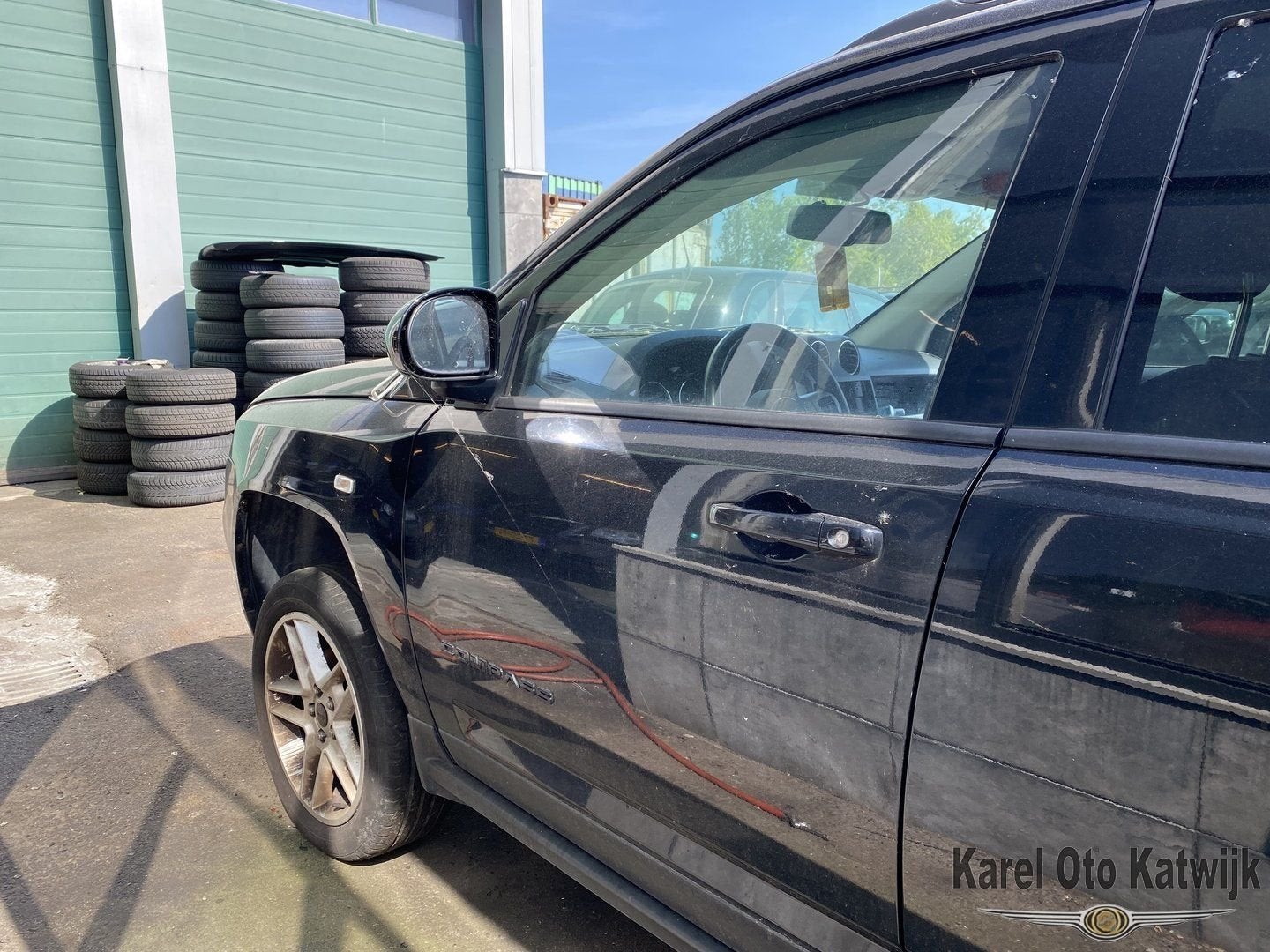 Voordeur links Jeep Compass zwart 2014, Jeep, -, Utilisé, Porte