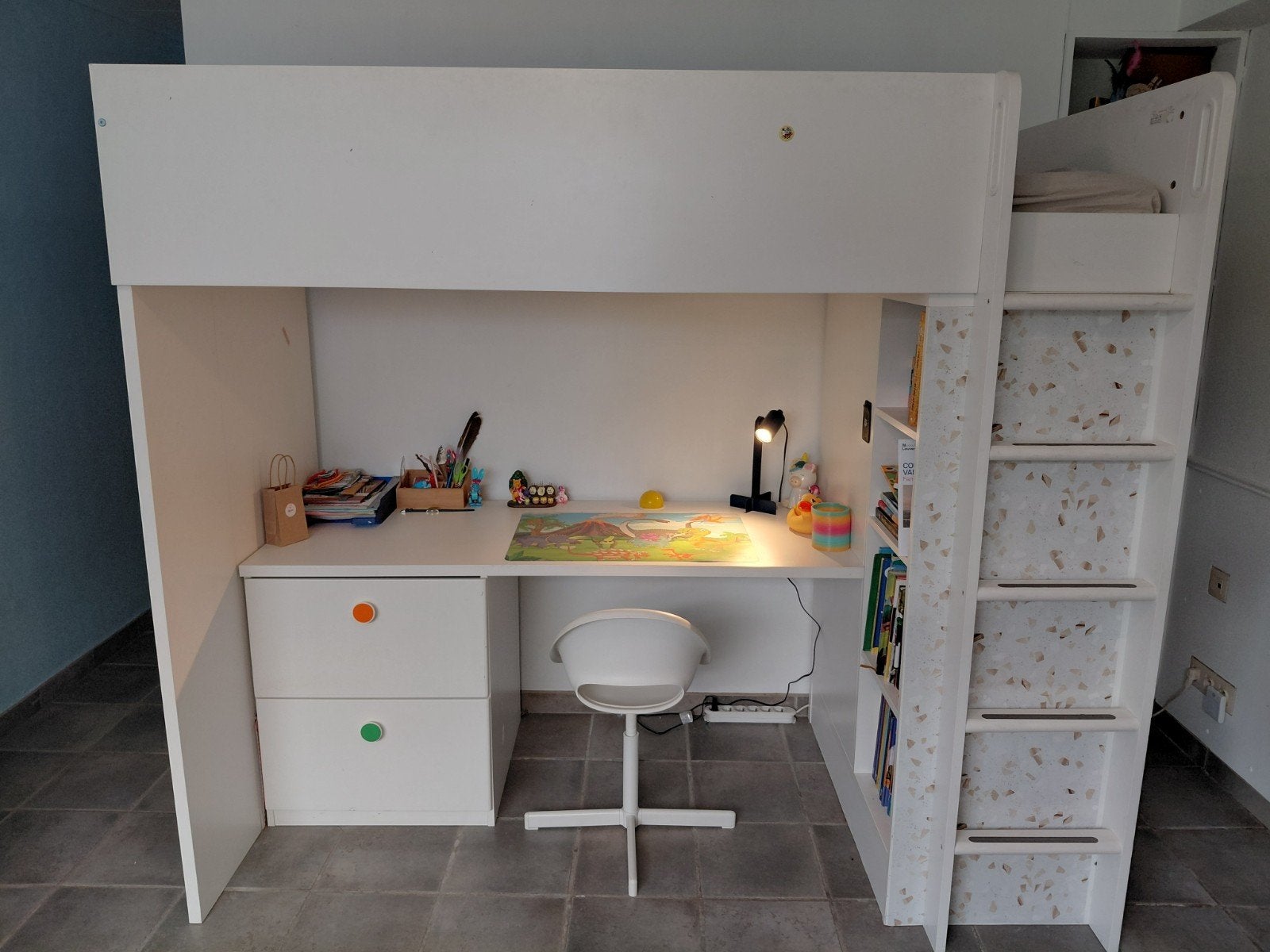 Smastad stapelbed/hoogslaper ikea met bureau, Ophalen, Stapelbed