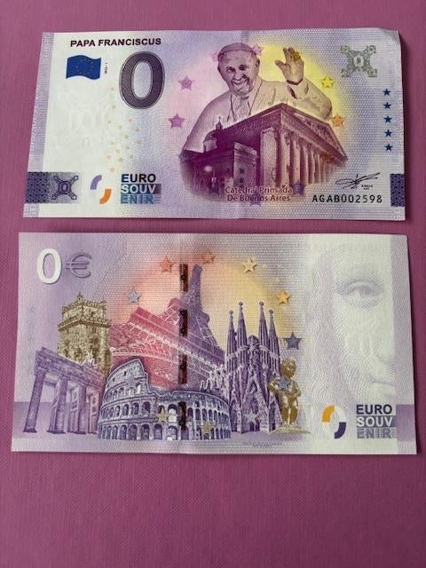 Papa Franciscus-souvenirticket van €0, Ophalen of Verzenden, Overige landen, Los biljet