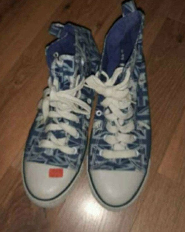Baskets neuves en toile mixte femme, Ophalen, Blauw, Nieuw, Sneakers
