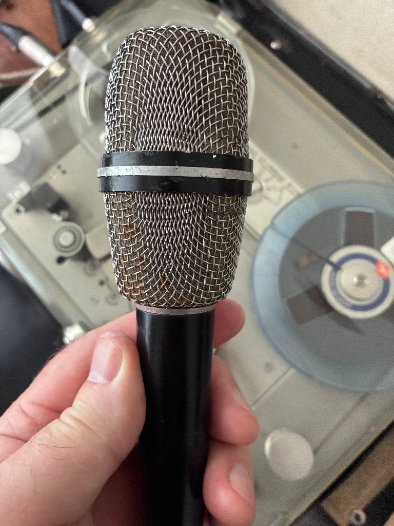 Vintage lintmicrofoon MBHO MB 301, Muziek en Instrumenten, Microfoons, Ophalen of Verzenden, Gebruikt, Instrumentmicrofoon