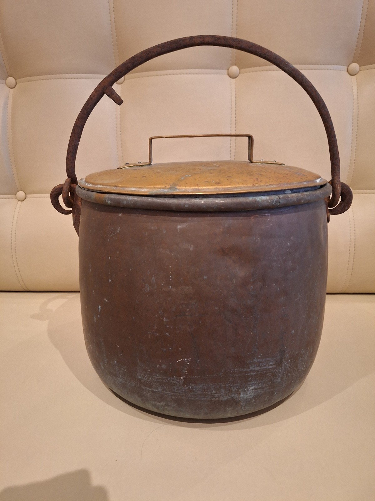 bouilloire de cheminée en cuivre, Maison & Meubles, Cuisine | Casseroles & Poêles, Enlèvement ou Envoi, Cuivre