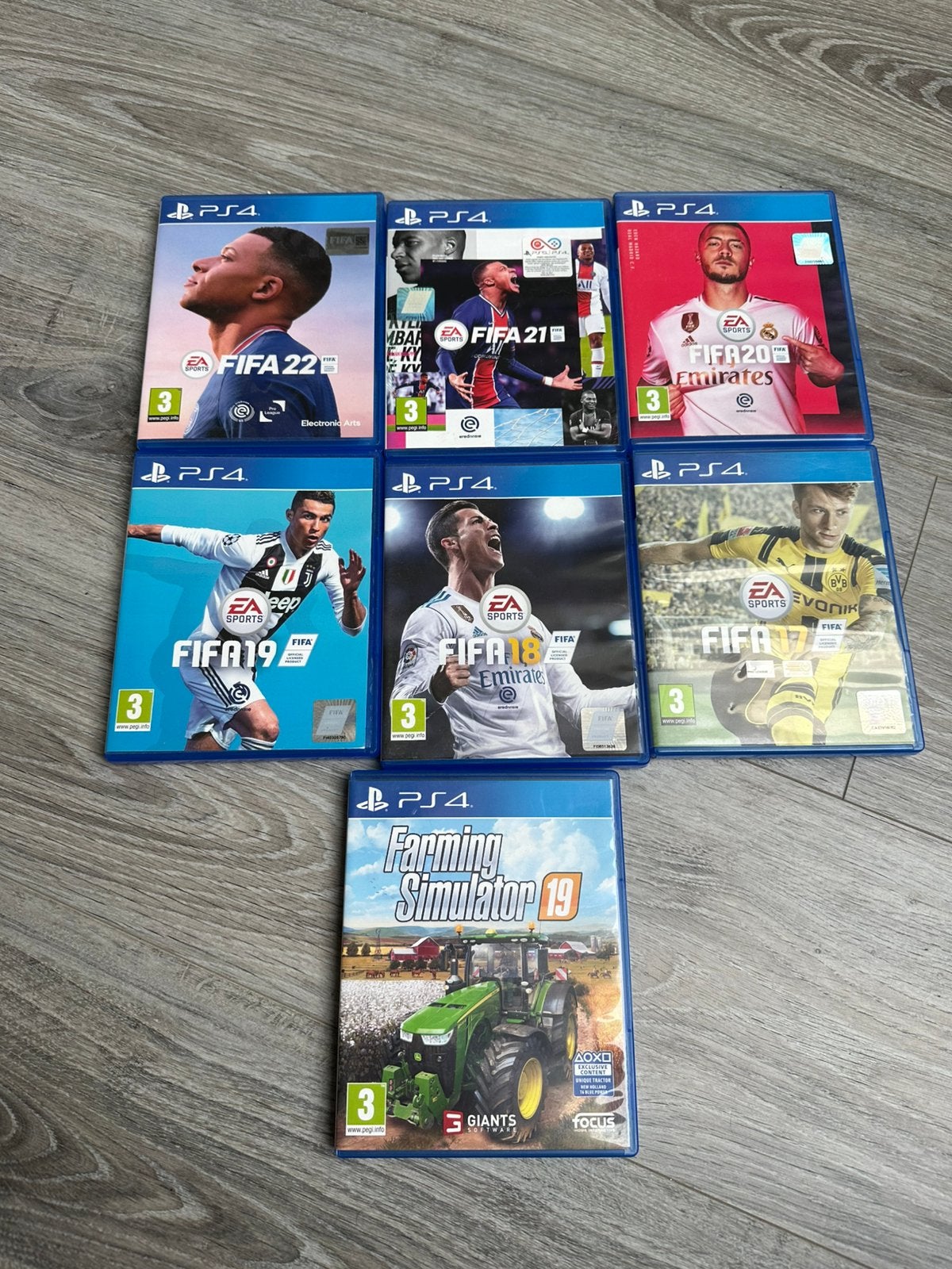 7 PS4-games, Enlèvement, Comme neuf