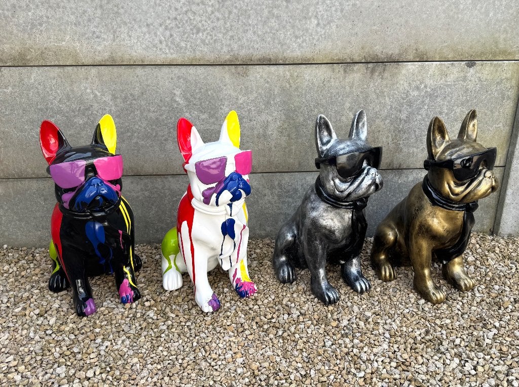 Tuinbeeld Franse Bulldog H60Cm / Laatste stuks!, Ophalen, Nieuw, Overige materialen, Dierenbeeld