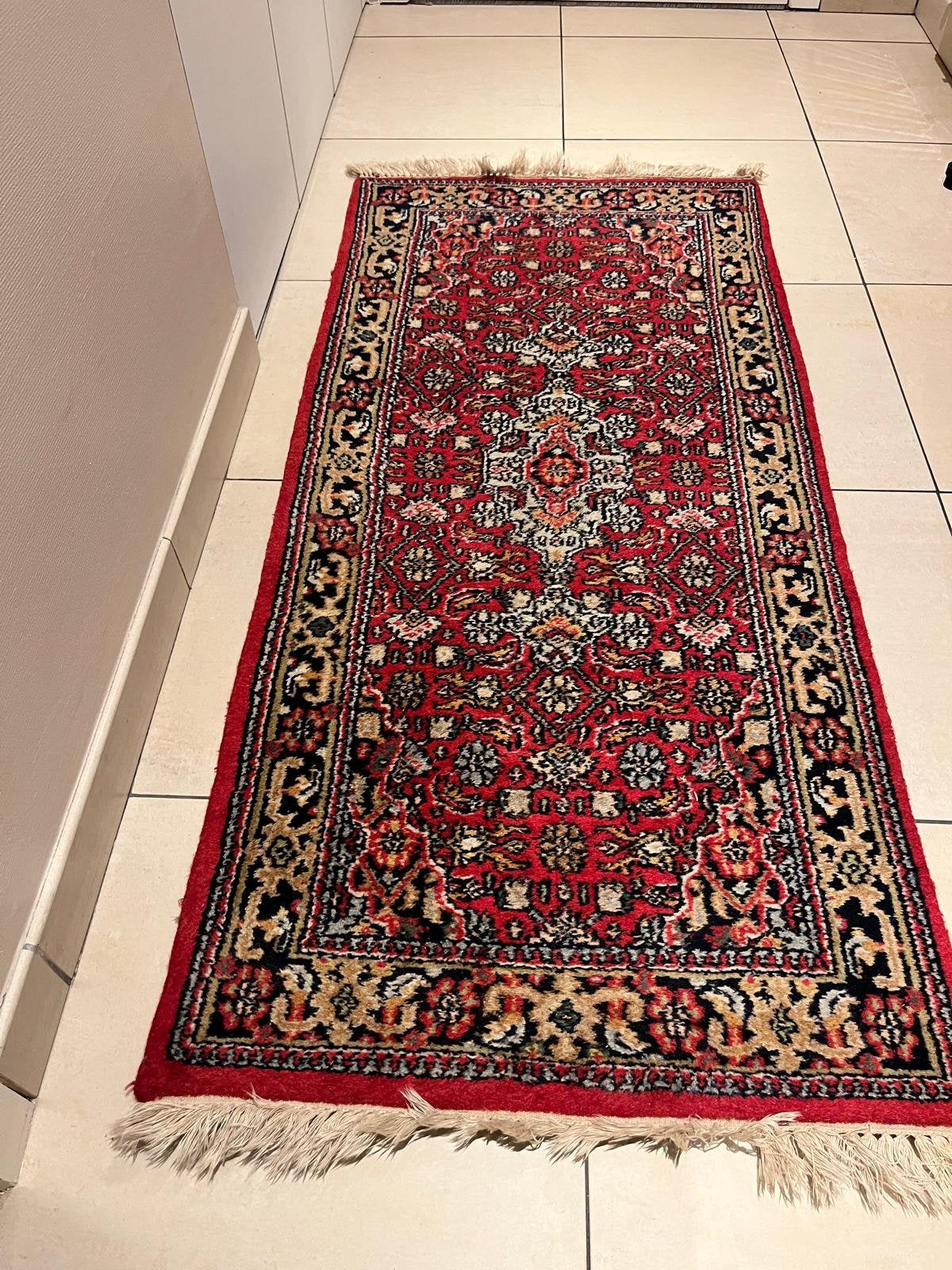 Mooi Oosters tapijt - 70 x 150 cm, Huis en Inrichting, Ophalen, Zo goed als nieuw, Beige
