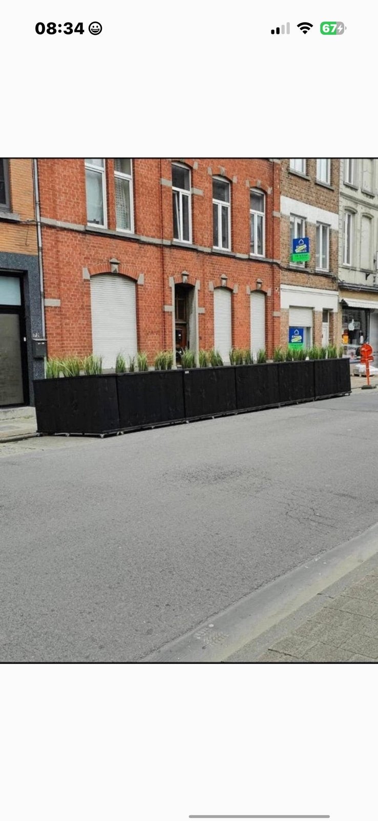 Houten douglas bloembakken, Ophalen, Zo goed als nieuw, Hout
