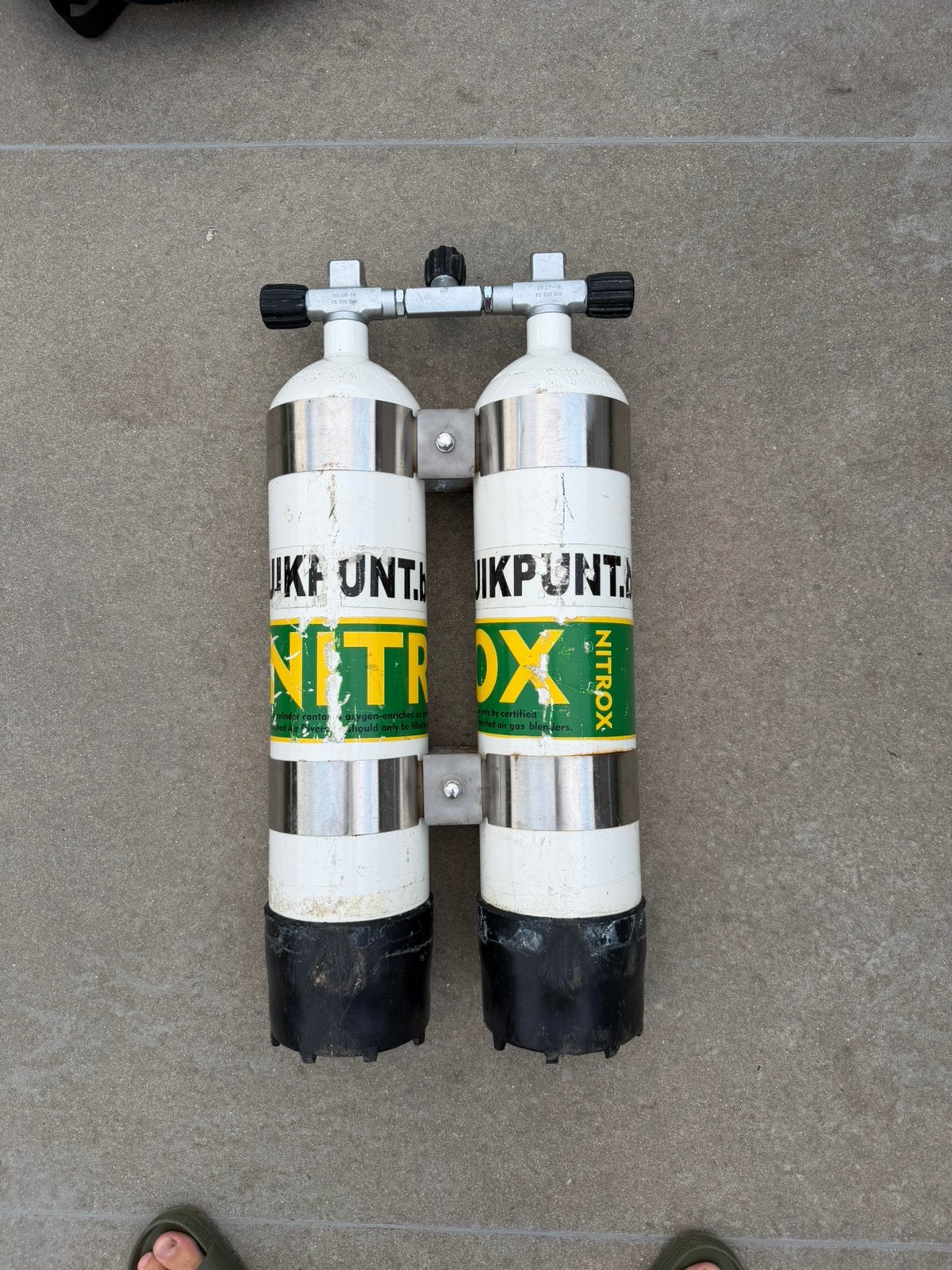 Duikfles 2x 7liter 300 bar., Watersport en Boten, Ophalen, Gebruikt, Duikfles