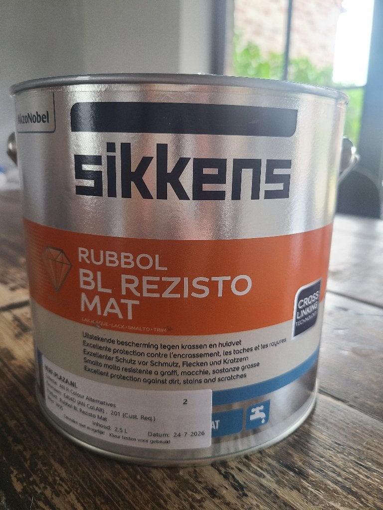 Sikkens verf Rubbol Rezisto mat kleur caffe latte, Ophalen, Nieuw, Verf, Grijs