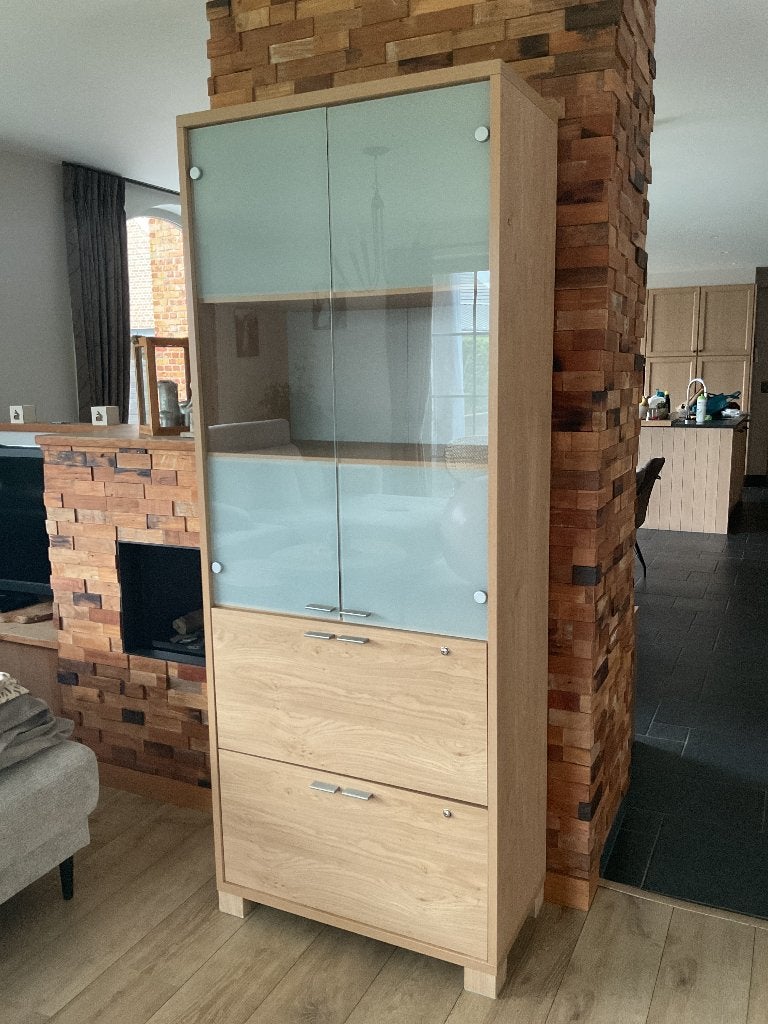 Bureaukast / vitrinekast, Pin, 25 à 50 cm, Landelijke bureau kast, Enlèvement