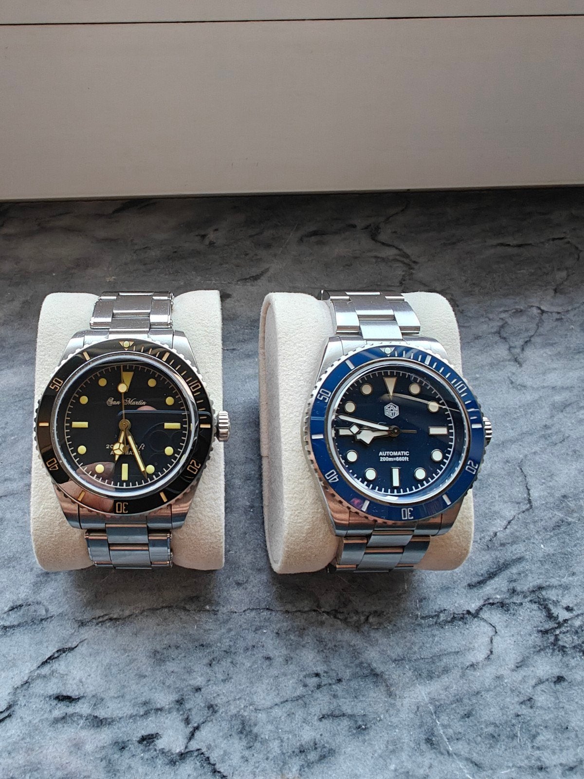 San Martin duikhorloges, Staal, Gebruikt, Staal, Polshorloge