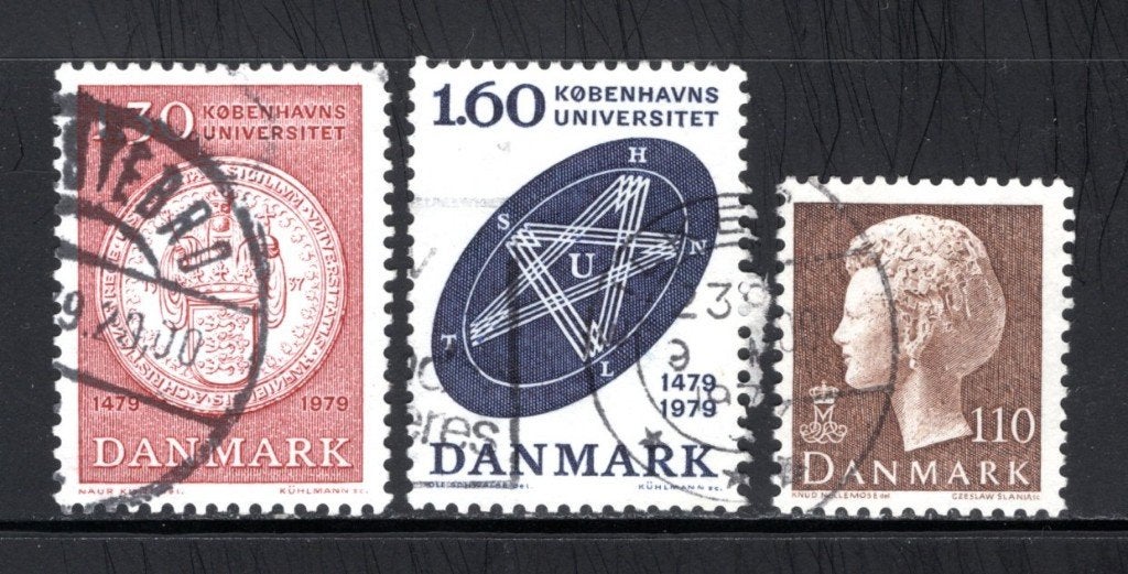 DANEMARK Lot, année 1979, estampillé, Envoi, Danemark, Affranchi