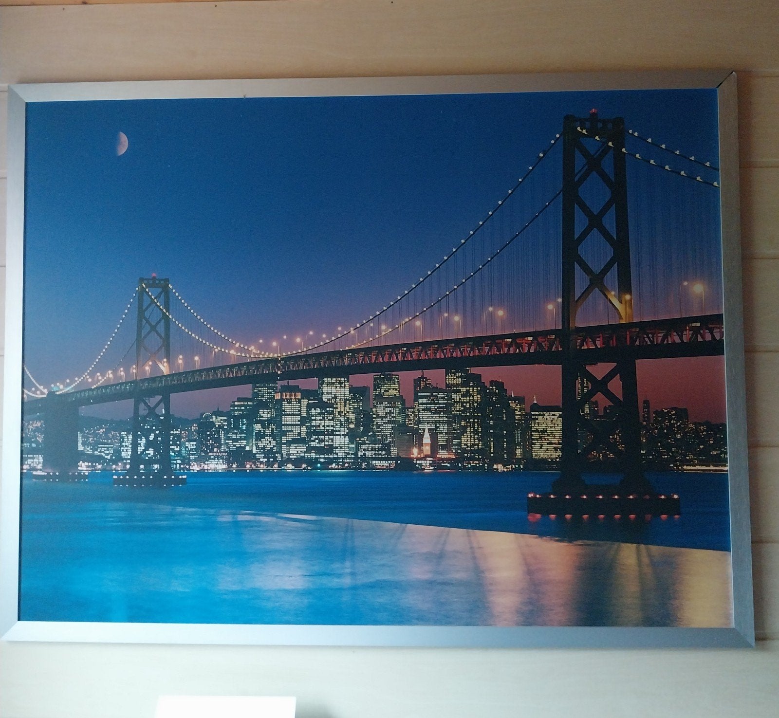 ingelijste golden gate bridge, Ophalen, Gebruikt, 100 tot 125 cm, Foto of Poster