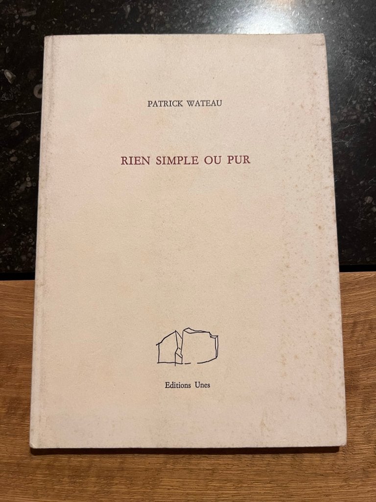 Rien de simple ni de pur - Patrick Wateau, Enlèvement ou Envoi, Un auteur, Comme neuf, Patrick Wateau