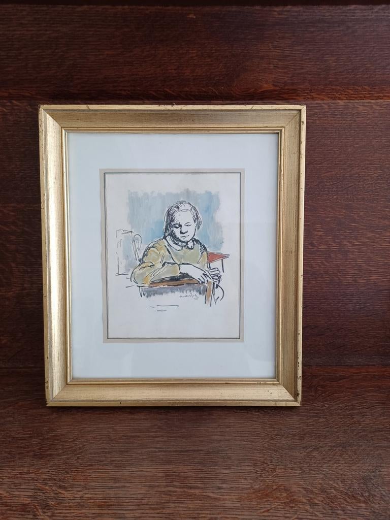 Kunstwerk Albert Van Dyck (1902-1951), Antiek en Kunst, Kunst | Etsen en Gravures, Ophalen