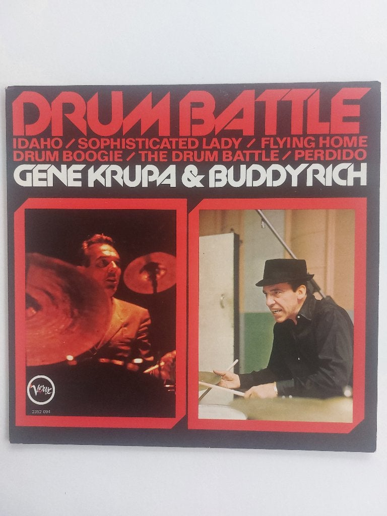 Gene Krupa et Buddy Rich - Bataille de batterie, CD & DVD, Utilisé, Pochette photo, LP, 12 pouces